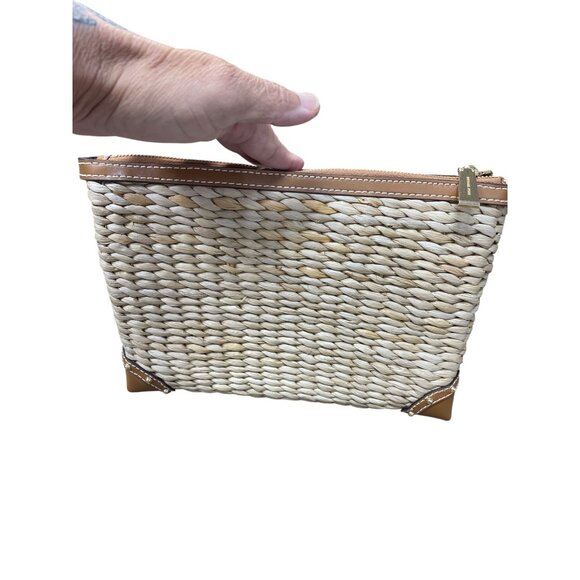 Michael Kors Womens Straw Leather Embroidered Citrus Limited Wristlet SKU 9223 - Picture 5 of 16